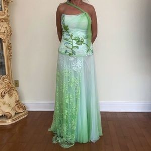 {Jovani} couture lace and tulle gown